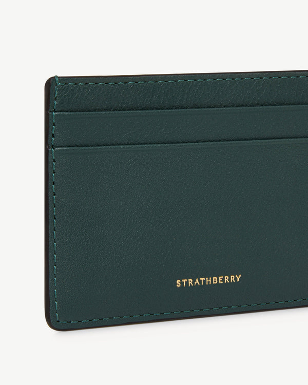 strawberry Cardholder - Bottle Green