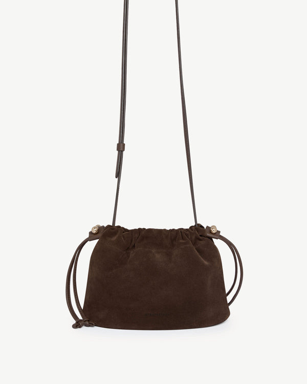 Strawberry Charlotte Drawstring - Chocolate Suede