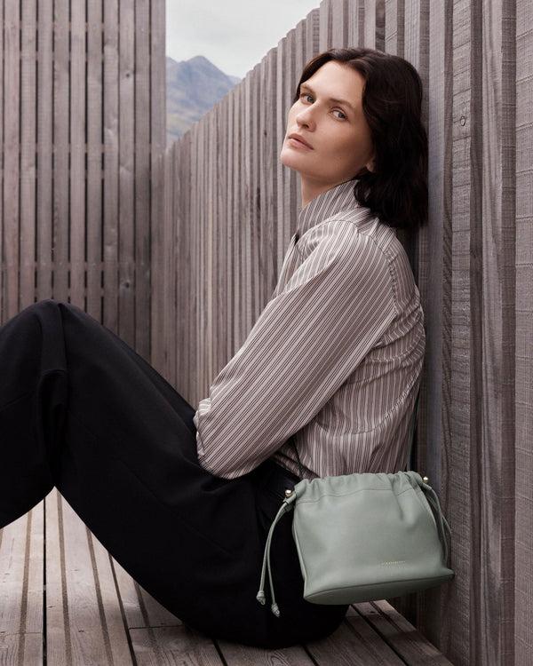 strawberry Charlotte Drawstring - Library Green