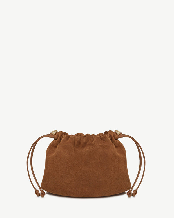 Strawberry Charlotte Drawstring - Tan Suede