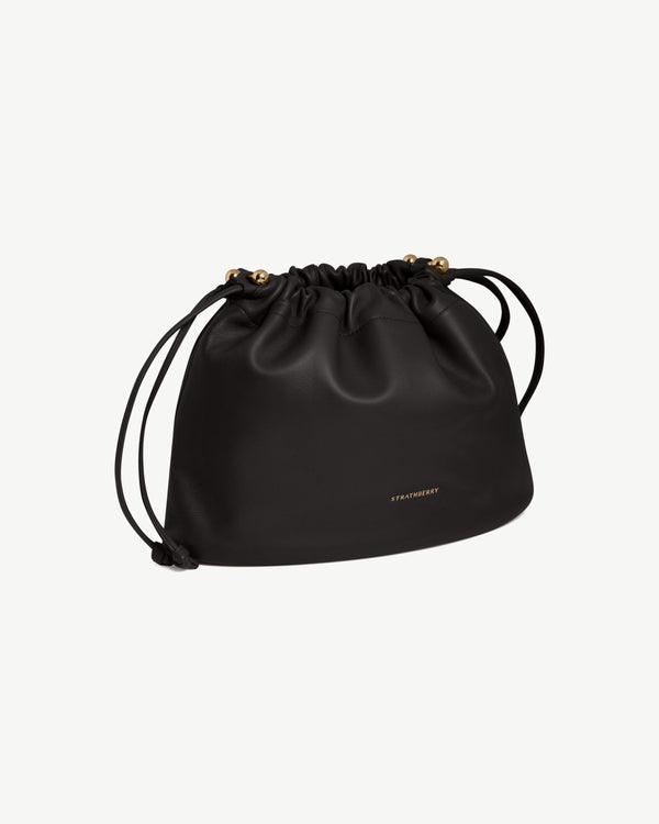 Strawberry Charlotte Midi Drawstring - Black