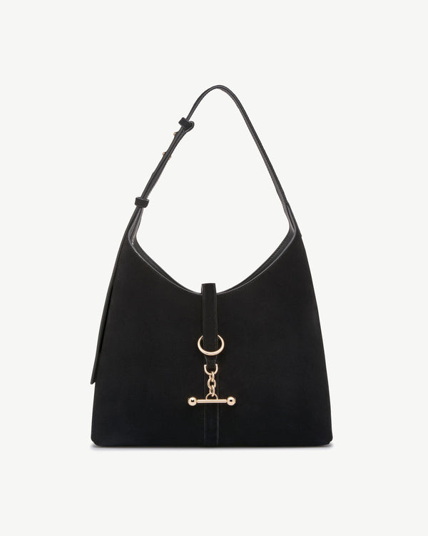 Strawberry Kite Hobo - Black Suede