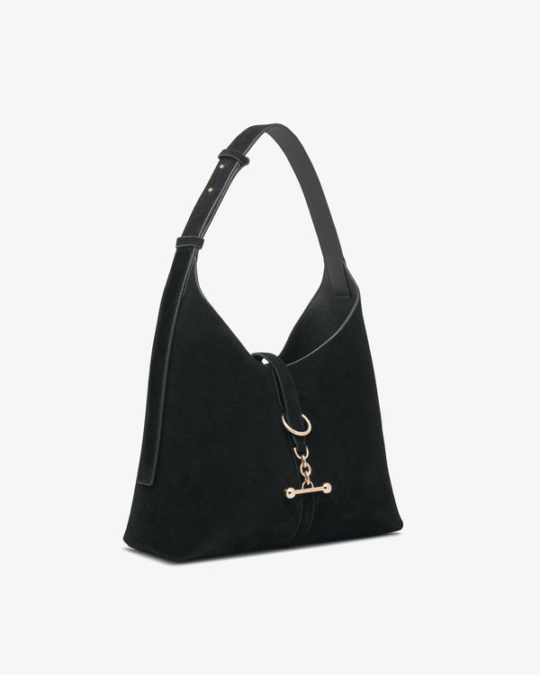 Strawberry Kite Hobo - Black Suede
