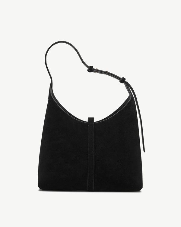 Strawberry Kite Hobo - Black Suede