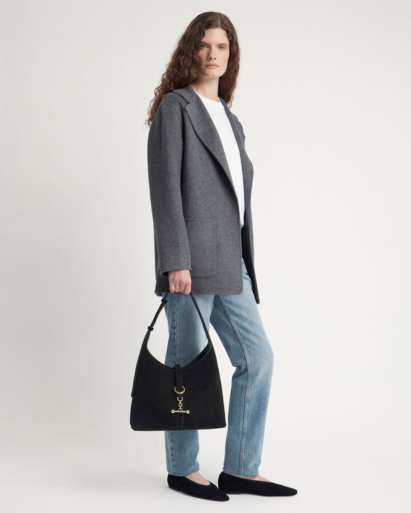 strawberry Kite Hobo - Black Suede