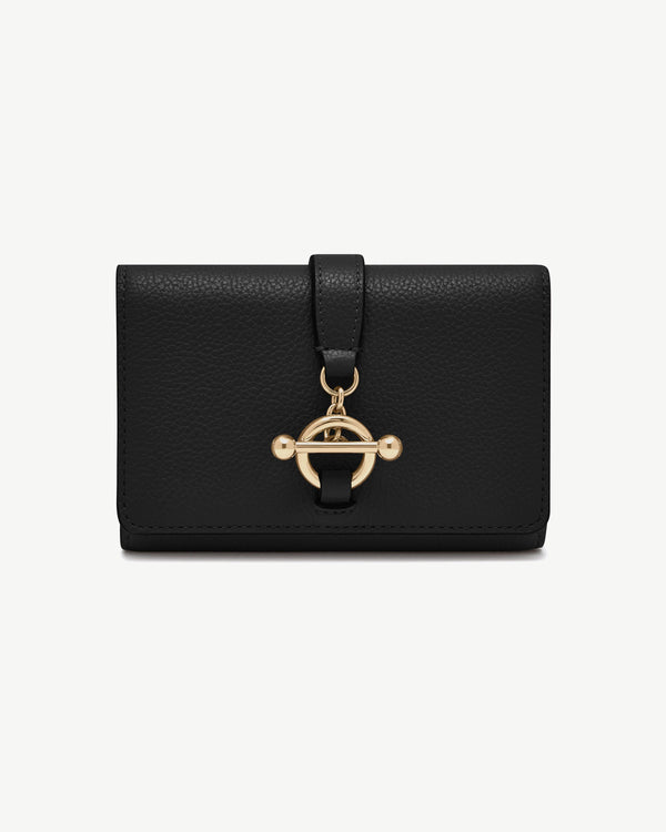 Strawberry Kite Medium Trifold Wallet - Black