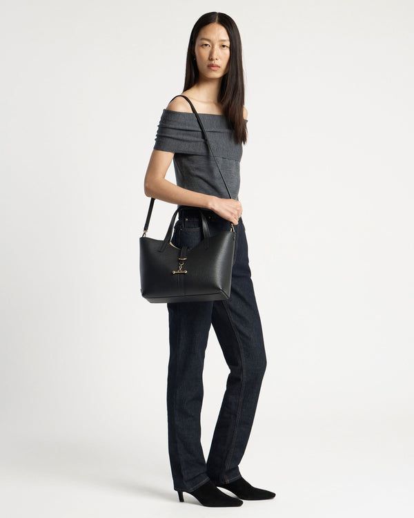 strawberry Kite Tote Midi - Black