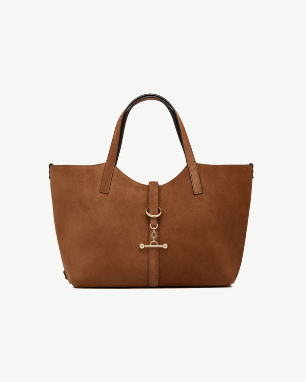 strawberry Kite Tote Midi - Tan Suede