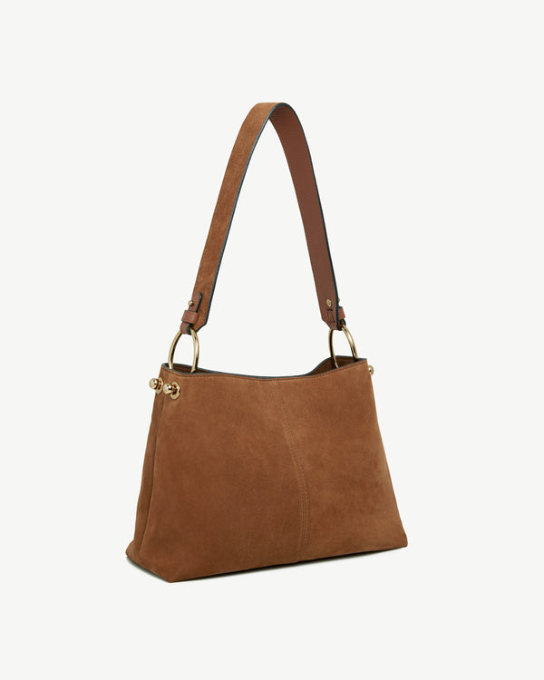 Strawberry Lana Hobo - Tan Suede