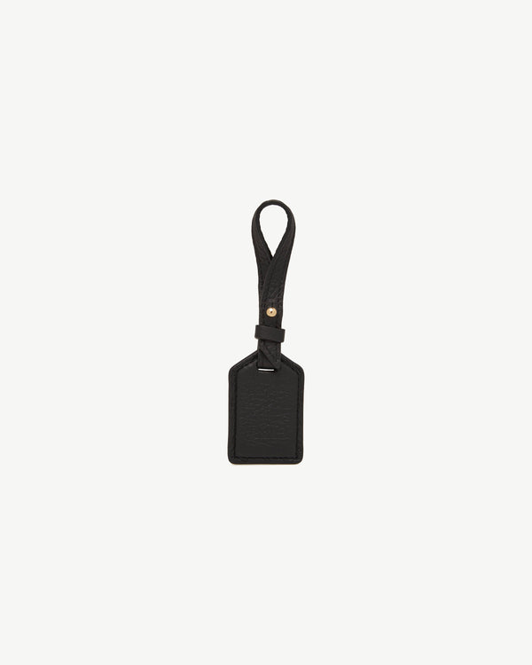 Strawberry Leather Tag - Black