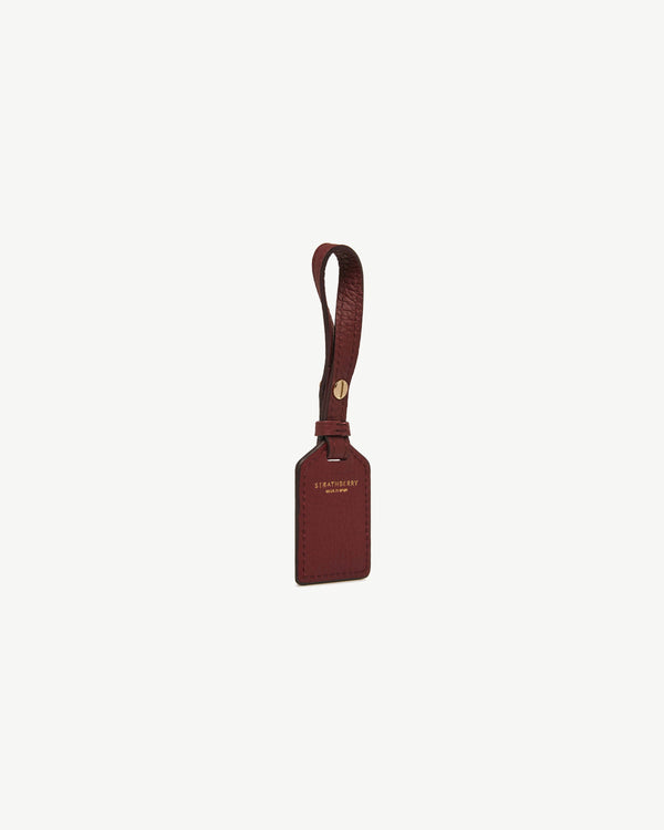 Strawberry Leather Tag - Oxblood