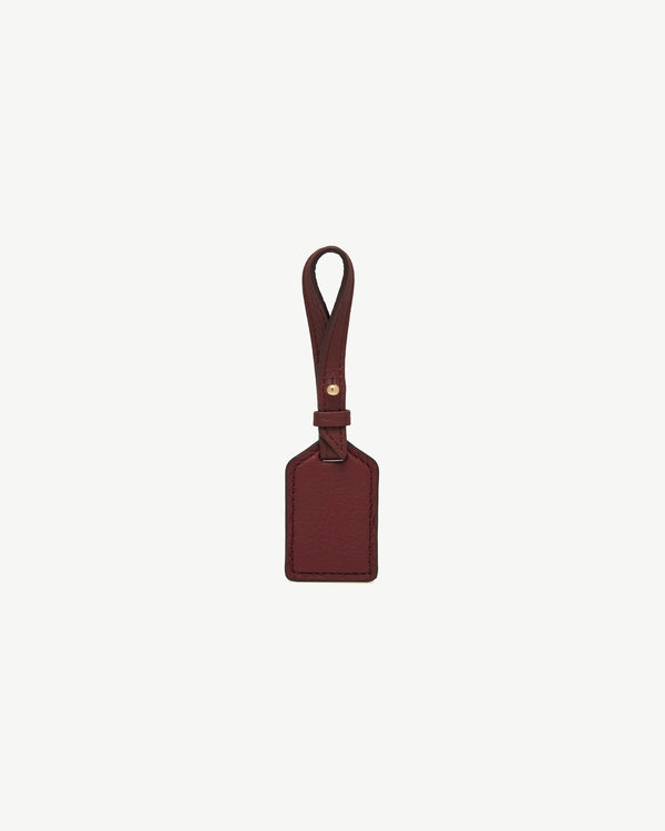 Strawberry Leather Tag - Oxblood