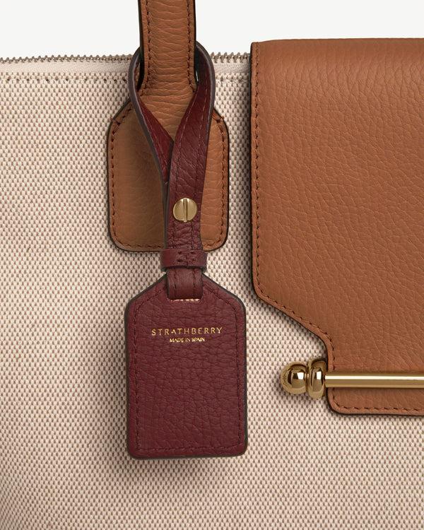 strawberry Leather Tag - Oxblood