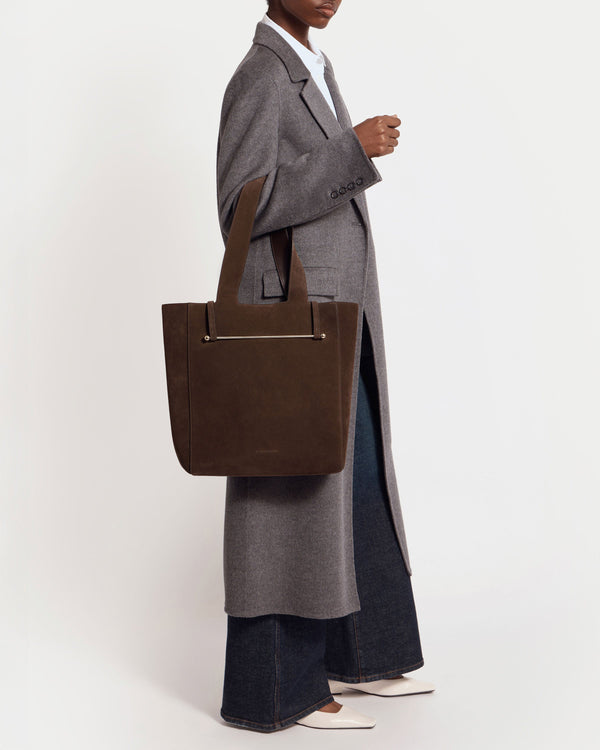strawberry Melody Tote - Chocolate Suede