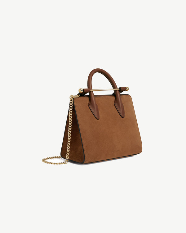 Strawberry Mini Tote - Tan Suede