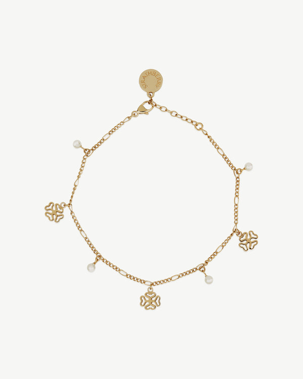 Strawberry Monogram Bracelet - 22 Carat Gold Gilded