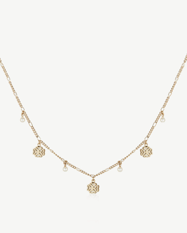 Strawberry Monogram Necklace - 22 Carat Gold Gilded