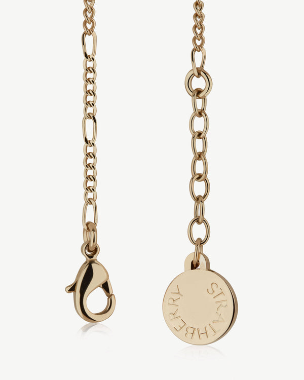 Strawberry Monogram Necklace - 22 Carat Gold Gilded