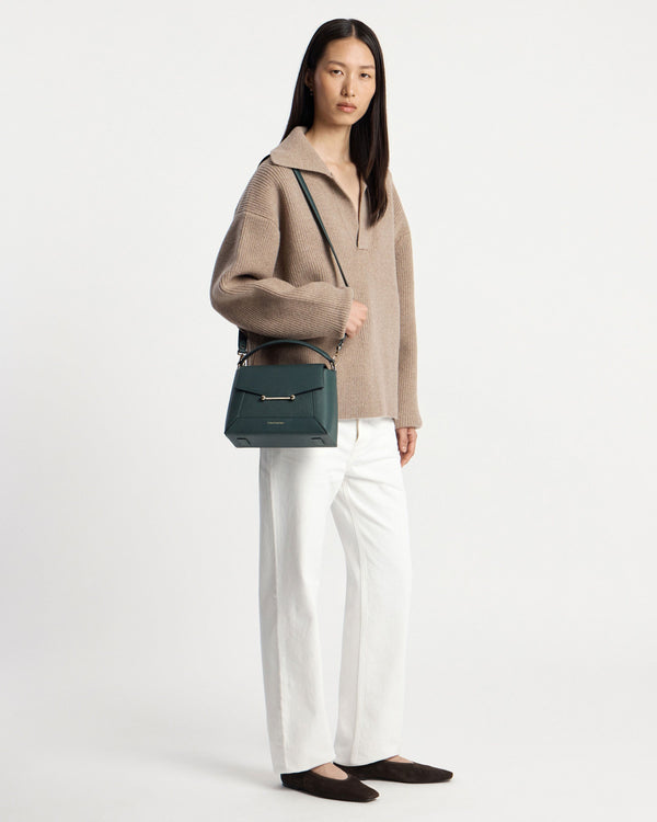 strawberry Mosaic Bag - Bottle Green