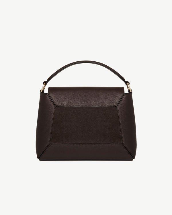 Strawberry Mosaic Bag - Dark Chocolate Suede/Leather