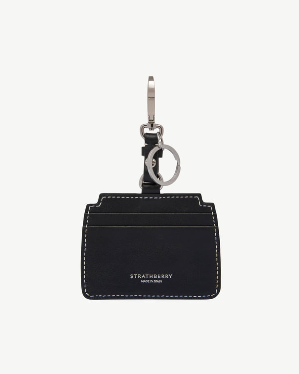 Strawberry Mosaic Cardholder Charm - Black