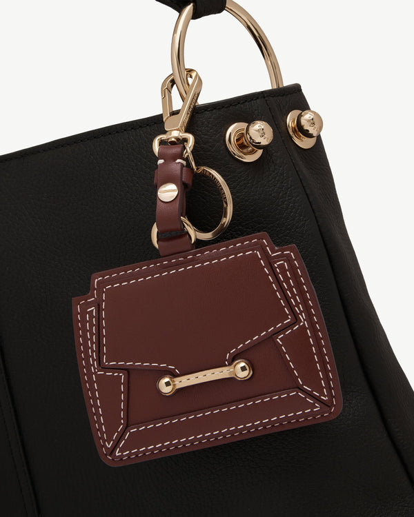 strawberry Mosaic Cardholder Charm - Oxblood