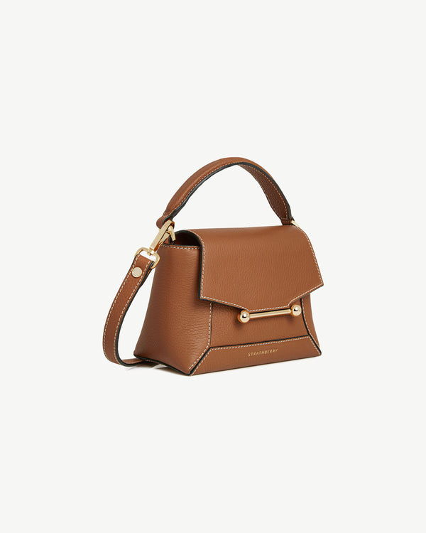 Strawberry Mosaic Nano - Tan With Vanilla Stitch