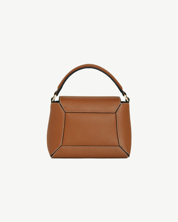 Strawberry Mosaic Nano - Tan With Vanilla Stitch