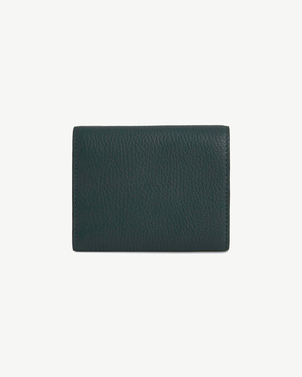 Strawberry Mosaic Trifold Wallet - Bottle Green