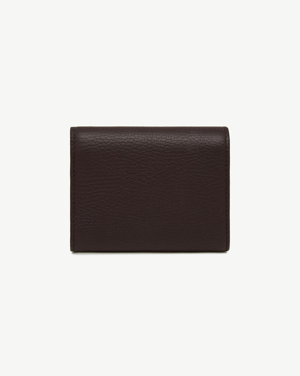 Strawberry Mosaic Trifold Wallet - Espresso