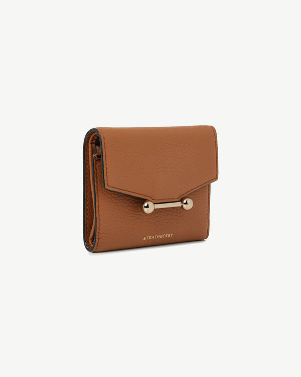 Strawberry Mosaic Trifold Wallet - Tan
