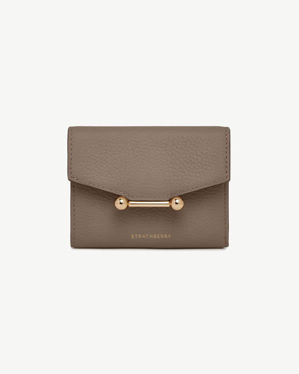Strawberry Mosaic Trifold Wallet - Taupe