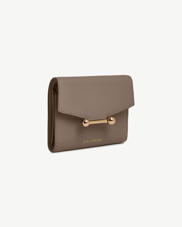 Strawberry Mosaic Trifold Wallet - Taupe