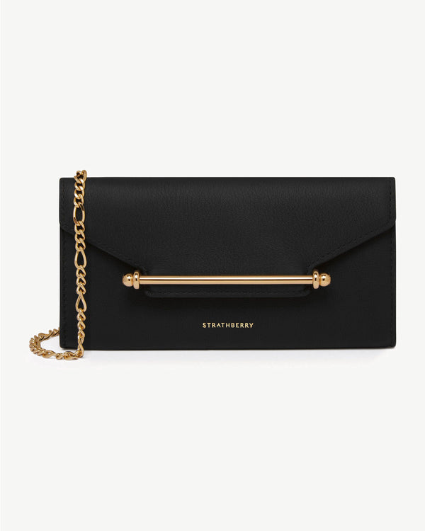 Strawberry Multrees Chain Wallet - Black