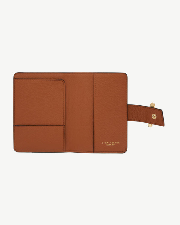 Strawberry Multrees Passport Holder - Tan