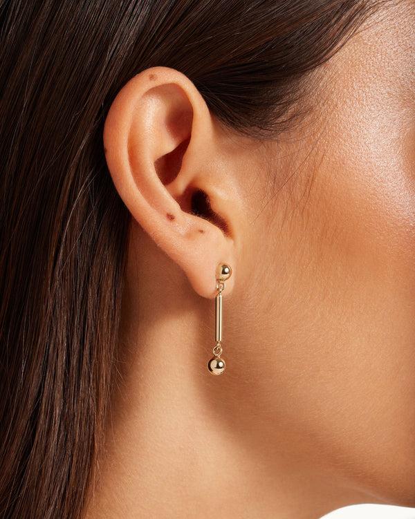 Strawberry Music Bar Earrings - 22 Carat Gold Gilded