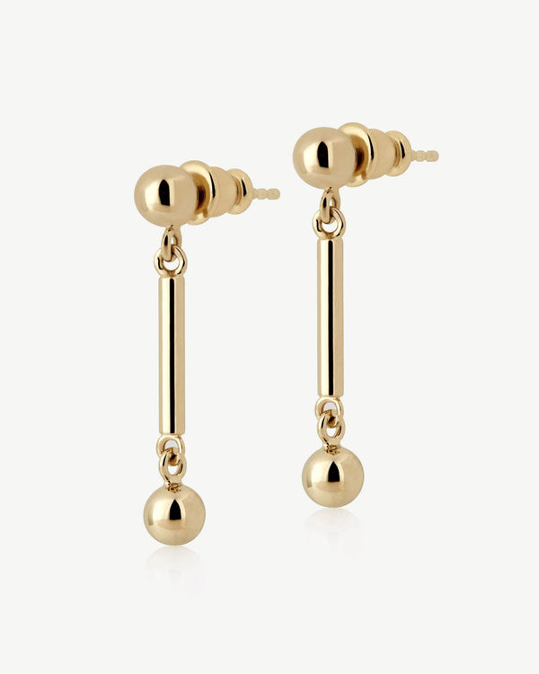 Strawberry Music Bar Earrings - 22 Carat Gold Gilded