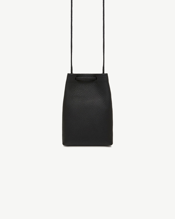 Strawberry Osette Midi Pouch - Black