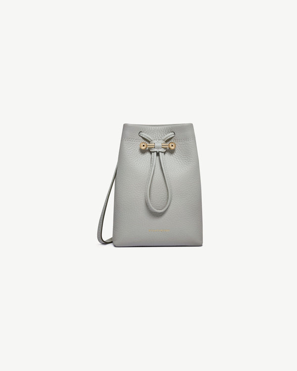 Strawberry Osette Midi Pouch - Marble Grey