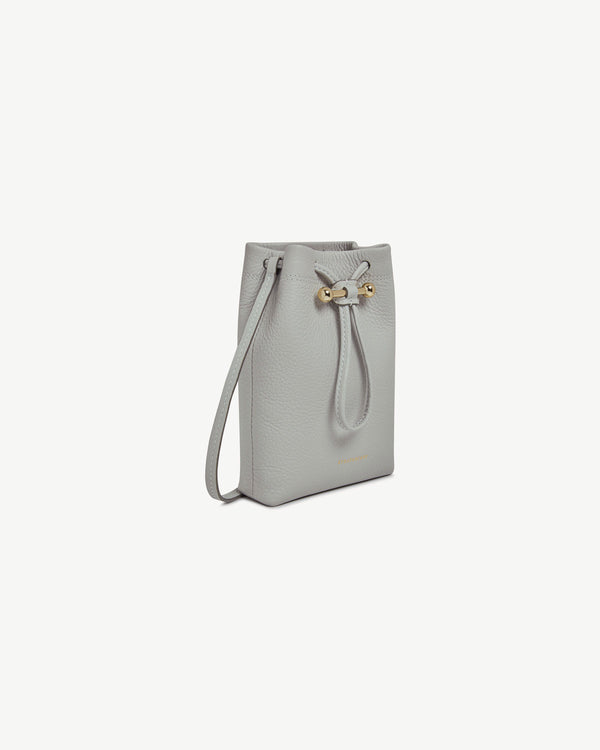 Strawberry Osette Midi Pouch - Marble Grey