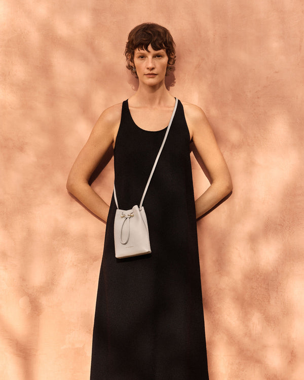 strawberry Osette Midi Pouch - Marble Grey