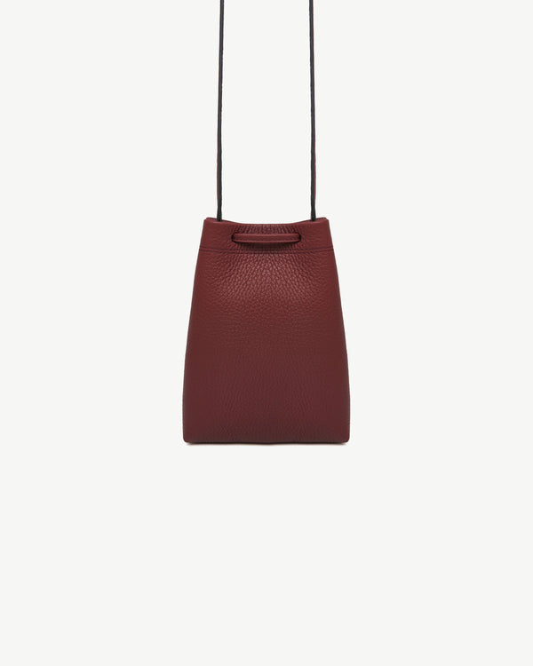 Strawberry Osette Midi Pouch - Oxblood