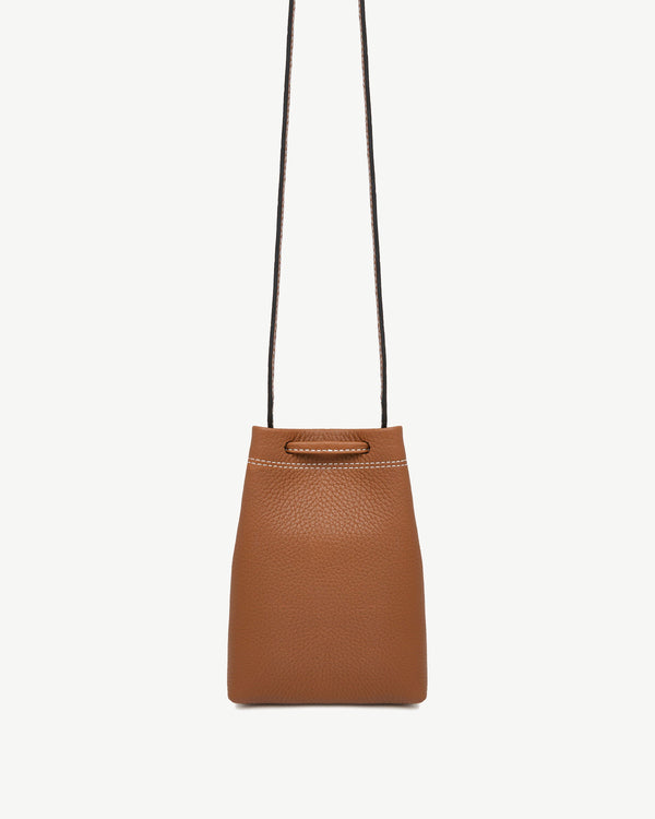 Strawberry Osette Midi Pouch - Tan