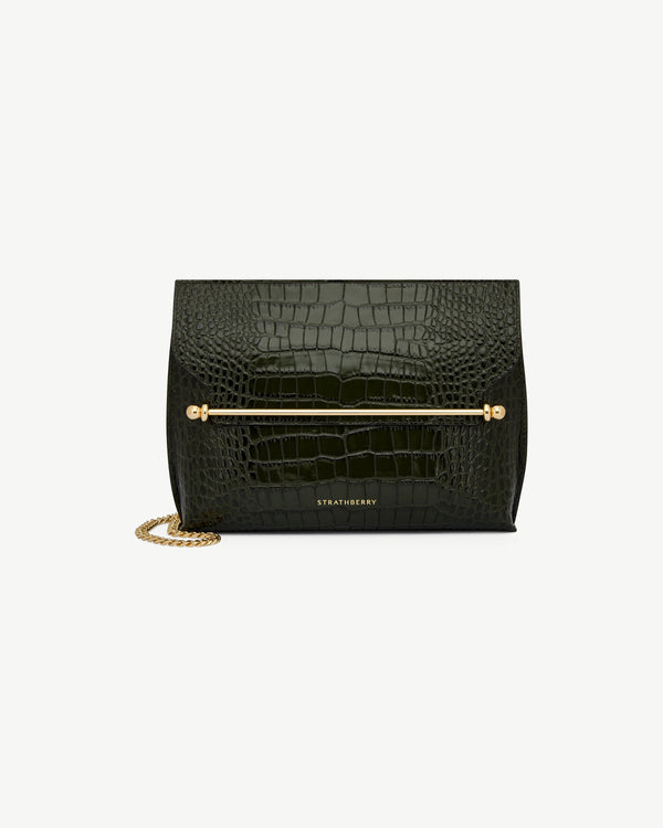 Strawberry Stylist - Croc-Embossed Leather Forest