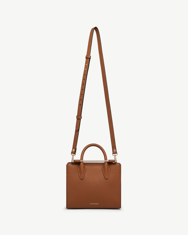 Strawberry Thin Adjustable Leather Strap - Chestnut