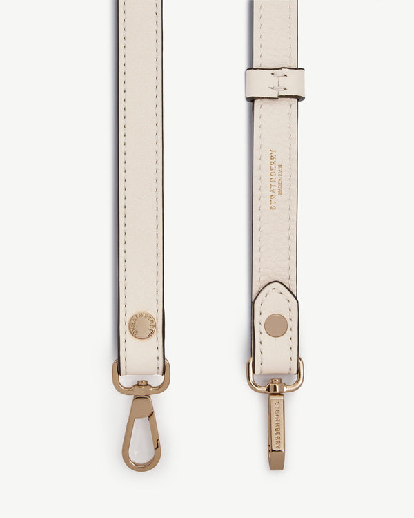 strawberry Thin Adjustable Leather Strap - Vanilla
