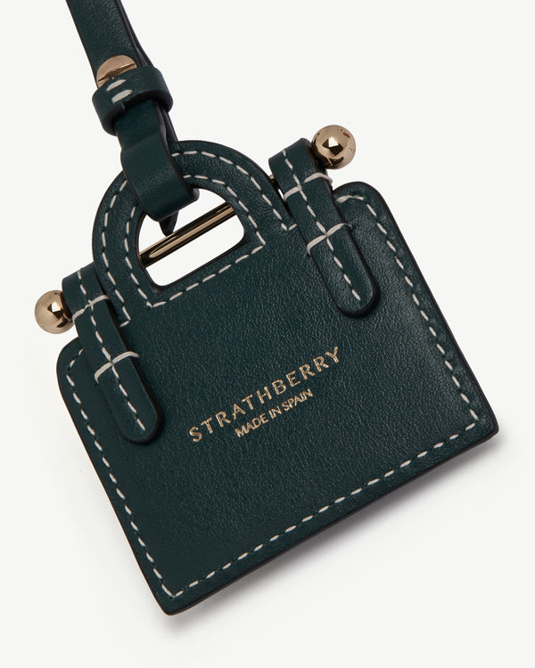 Strawberry Tote Charm - Bottle Green