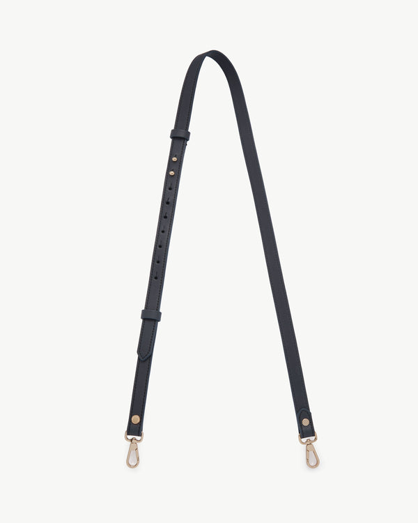 Strawberry Thin Adjustable Leather Strap - Marine Blue