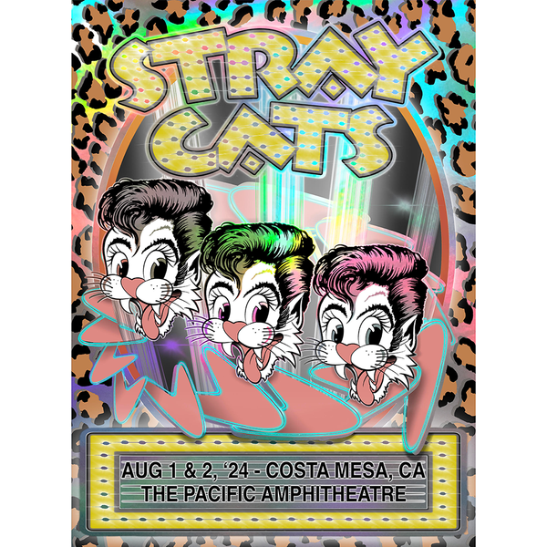 stray cats 2024 Limited Edition Tour Poster - Costa Mesa CA