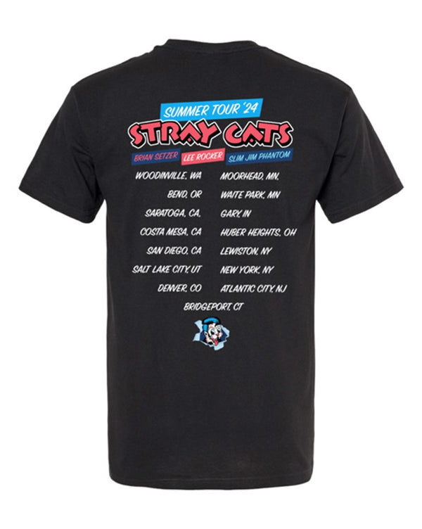 Stray Cats Break Thru Cats Summer Tour/2024 Itin Tee